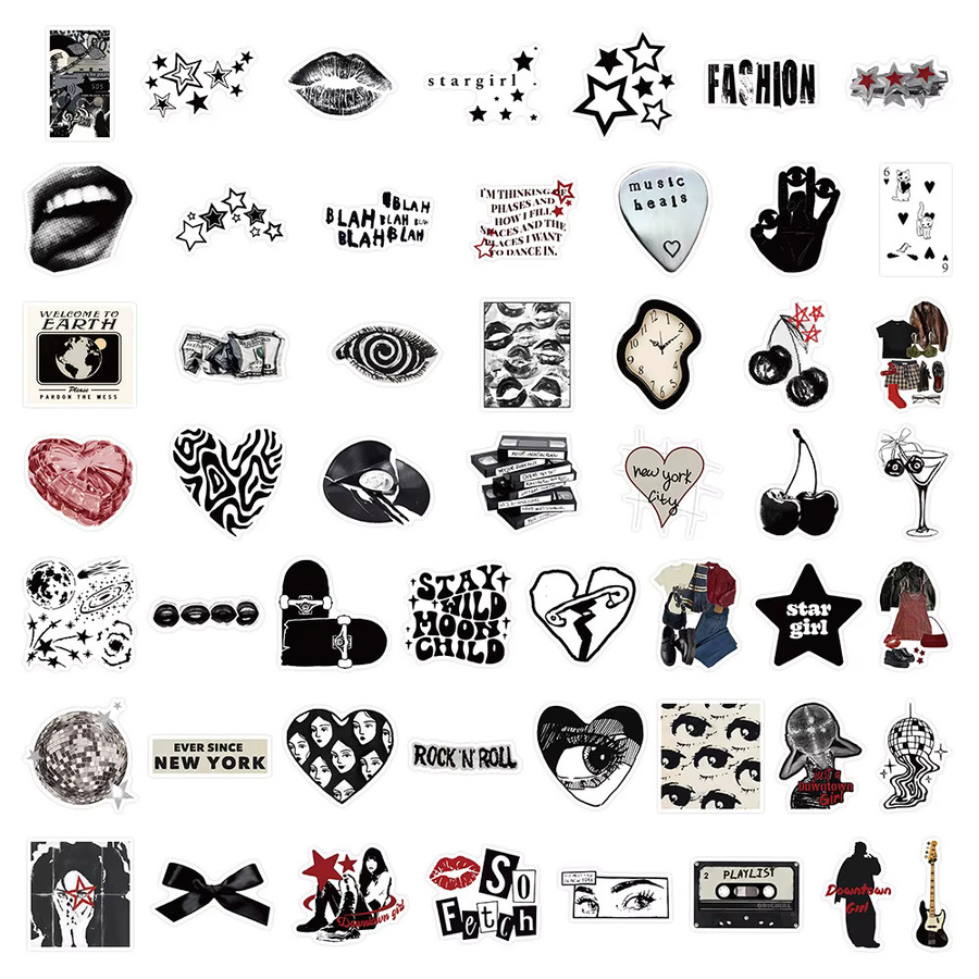 52 Stück Y2K Ästhetische Aufkleber im Vintage-Stil der 2000er Jahre, Multicolor, BulingBulingStickers Store - Bild 3