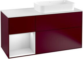 V&B Waschtischunterschrank Finion in Weiß mit linkem Regal, B/T/H: 120 x 50,1 x 50,1 cm - Bild 1