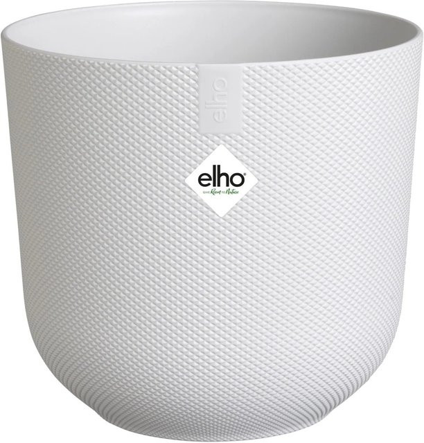 Elho Blumentopf Jazz Weiß Seidenglanz mit natürlichem Muster, Durchmesser: 14,2 cm, Höhe: 13,1 cm - Bild 1