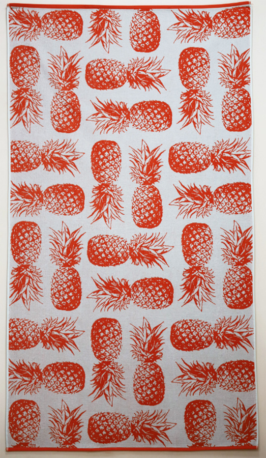 Dormabell Family Strandtuch Ananas in Beige und Orange, B/L: 100 x 180 cm - Bild 1