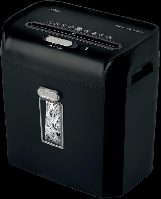 Rexel ProMax RPS812 Aktenvernichter mit Streifenzerkleinerung in Schwarz - Bild 1