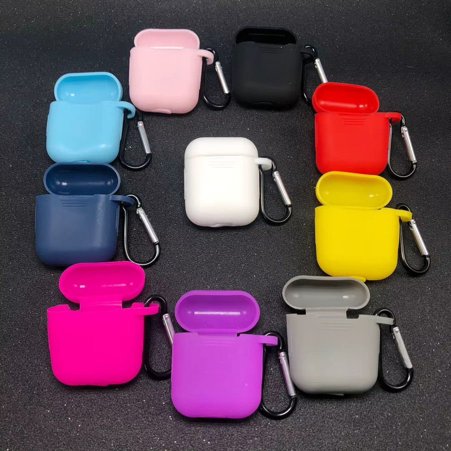 Stoßfeste Silikon-Schutzhülle für Apple AirPods Case 1 & 2 in Pink - Bild 2