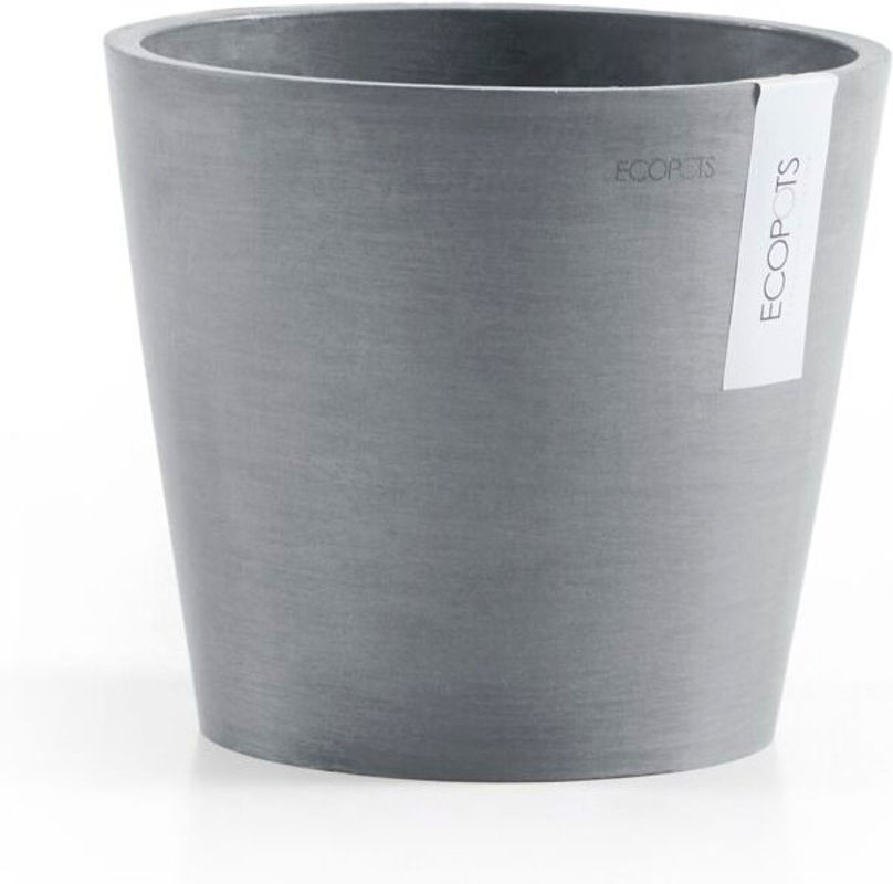 Ecopots Amsterdam 20+ Blumentopf mit Wasserreservoir aus Kunststoff für Innen- und Außenbereich in Weiß oder Grau, B: 20 cm, H: 17,2 cm - Bild 1