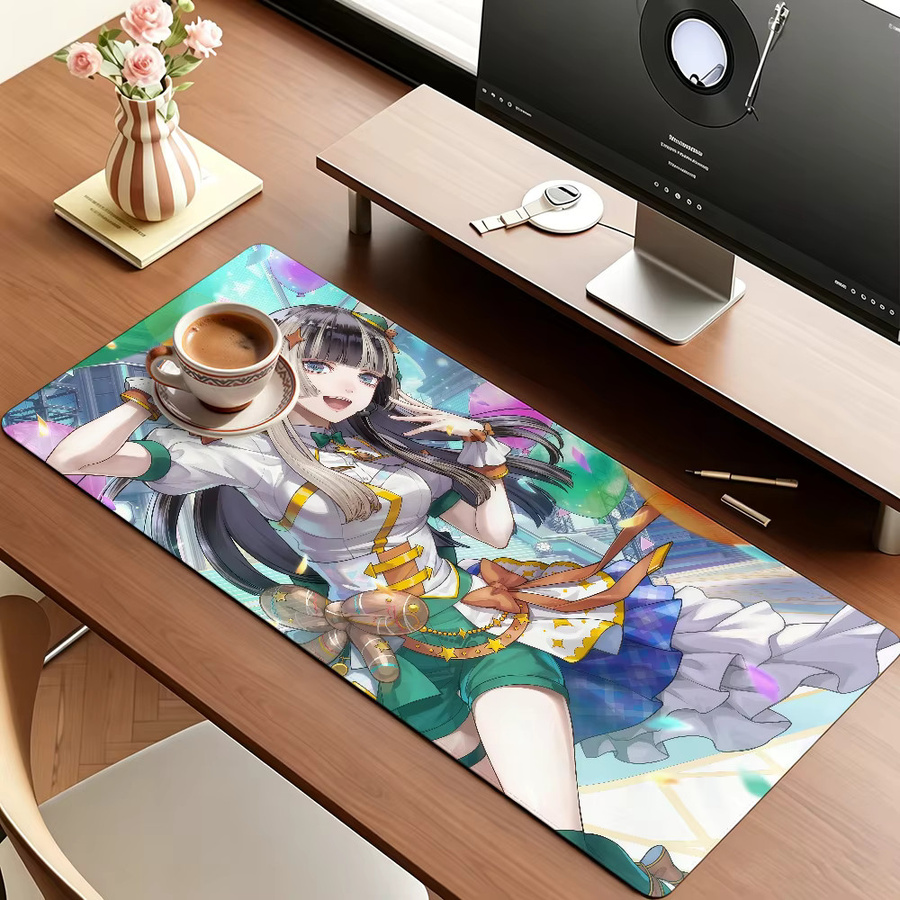 Virtual Idols J-Juufuutei Raden Gaming Mauspad, rutschfeste Schreibtischunterlage für Laptop und Gaming, Multicolour - Bild 4