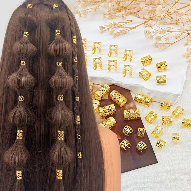 Haarringe Multi-Style, verstellbare Haarperle, Damen, Mädchen - Bild 1