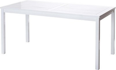 Cinas Gartentisch Rosenborg aus Mahagoniholz in Weiss, B: 80 cm, L: 165 cm, H: 75 cm - Bild 1