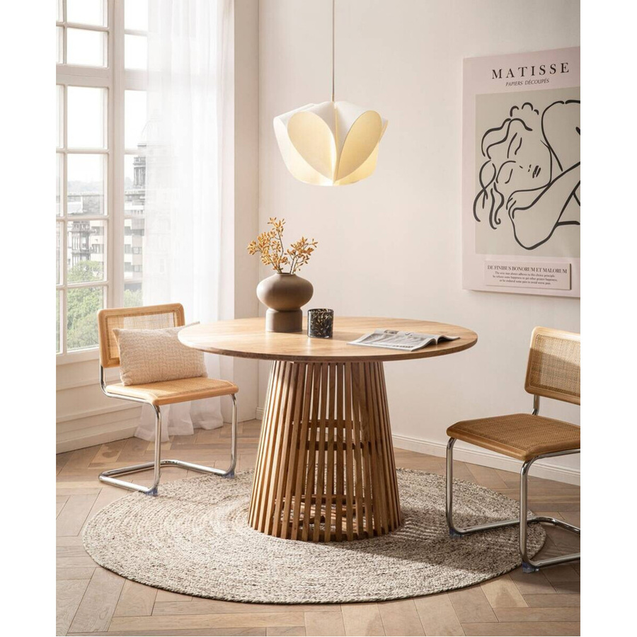 Esstisch aus Akazienholz Massivholz in Braun, quadratisch, B/H/T: 120 x 77 x 120 cm - Bild 2