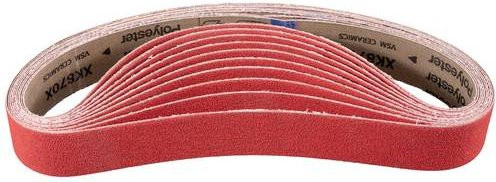 PFERD TOOLS CO-COOL Schleifband-Set mit Keramikkorn Körnung 80 für Edelstahl, 10 Stück, B: 40 mm, L: 820 mm - Bild 1