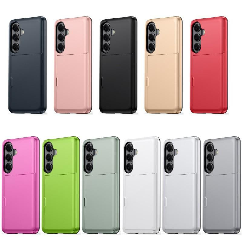 Samsung Handyhülle mit Schiebefach und Geldbörse für Galaxy A37 und A16 in Schwarz - Bild 2