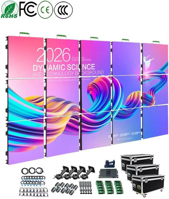 OIMG LED-Außenbildschirm hochauflösend P3.91 wasserdicht IP65 Farbe: Schwarz, Modulgröße: 25 cm x 25 cm - Bild 1