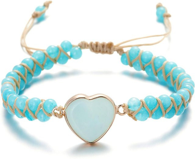Lucky Star Jewelry Armband, Naturstein, Bunt, Lederkette, Unisex - Bild 1