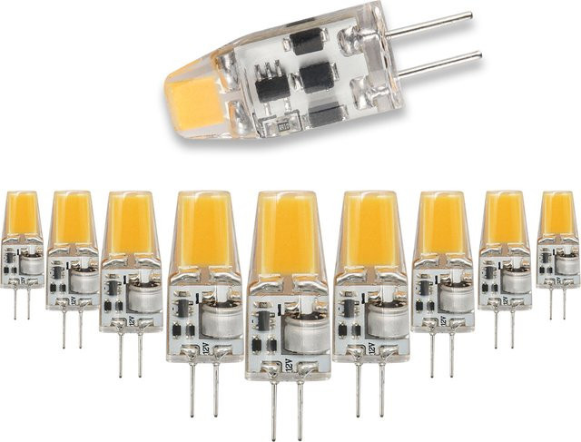5er Set Gatetop G4 LED Lampen für Kristall-Kronleuchter, Warmweiß, DC 12V, flimmerfrei - Bild 1