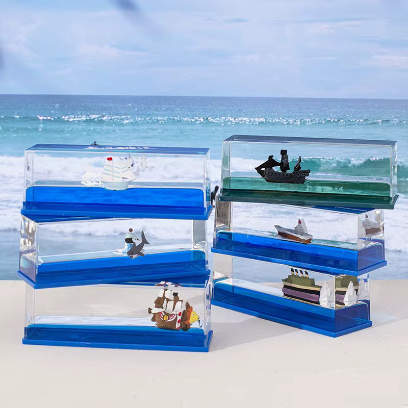 Bandai One Piece Thousand Sunny Schwimmendes Flüssigkeitsmodell Schiff als Schreibtisch-Dekoration - Bild 1