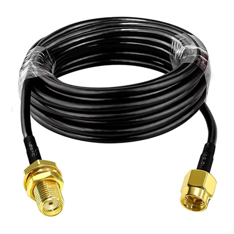 GIZONT RG58 RF Koaxialkabel SMA Stecker auf SMA Buchse Schwarz WiFi Antennen Verlängerung Adapter - Bild 5