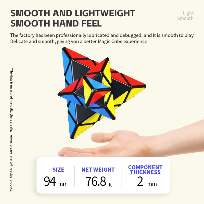 SENGSO Pyraminx Speedcube, Dreieck-Puzzle-Spielzeug - Bild 4