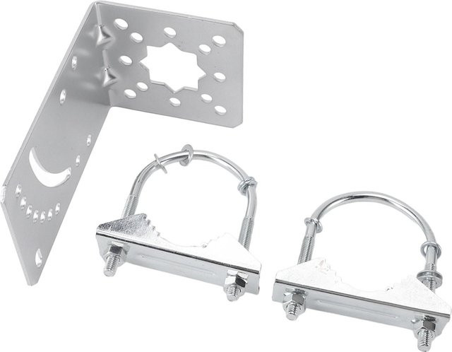 OutsideWorld Antennenmastständer aus rostfreiem Edelstahl mit einstellbarem Winkel in Grau und Silber - Bild 1