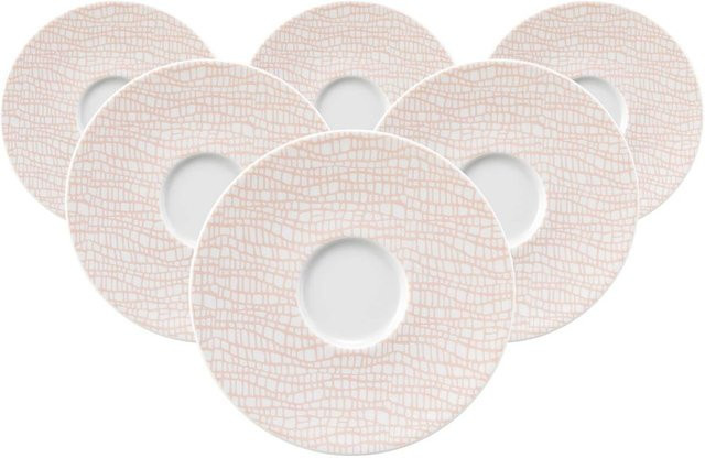 Seltmann Weiden Untertassen Life Fashion Keramik, weiß/mehrfarbig, 6er Set, Durchmesser: 13,5 cm - Bild 1