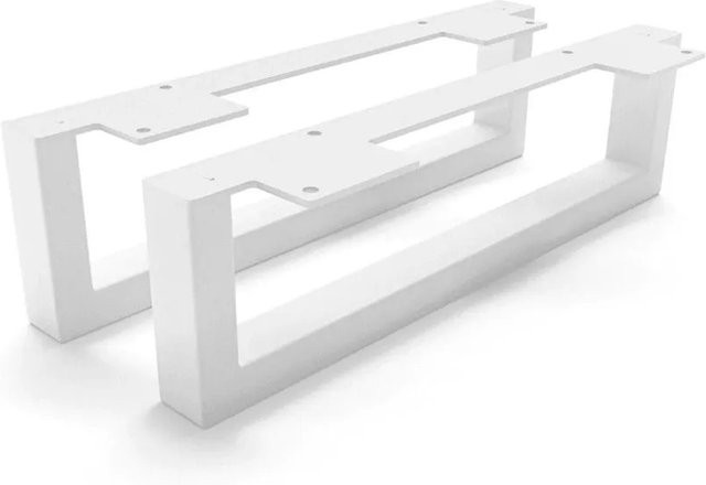 HEVVA Möbelfüße GRAZ 2er Set Weiß Höhe: 10 cm, Tiefe: 35 cm - Bild 1