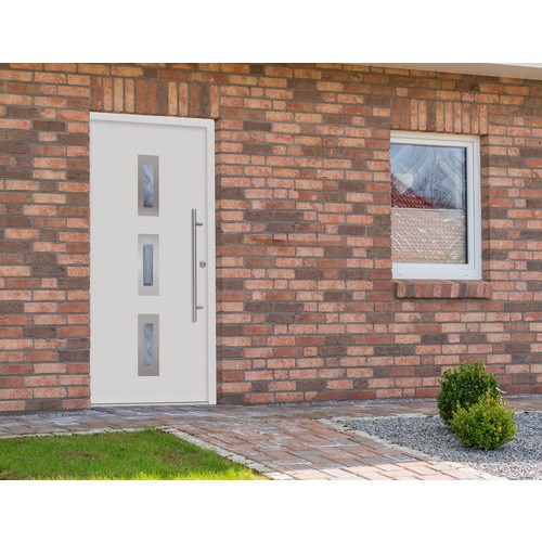 Splendoor Haustür PULA Prime aus Aluminium in Weiß mit Glaseinsatz, Höhe: 210,0 cm, Breite: 100,0 cm, Tiefe: 7,0 cm - Bild 2