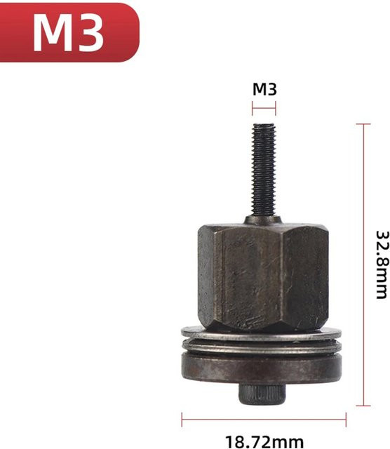VIBRATITE Nietmuttern-Handwerkzeug-Set aus schwarzem Kohlenstoffstahl mit Nietmuttern-Dorn und Handnietgerät - Bild 1