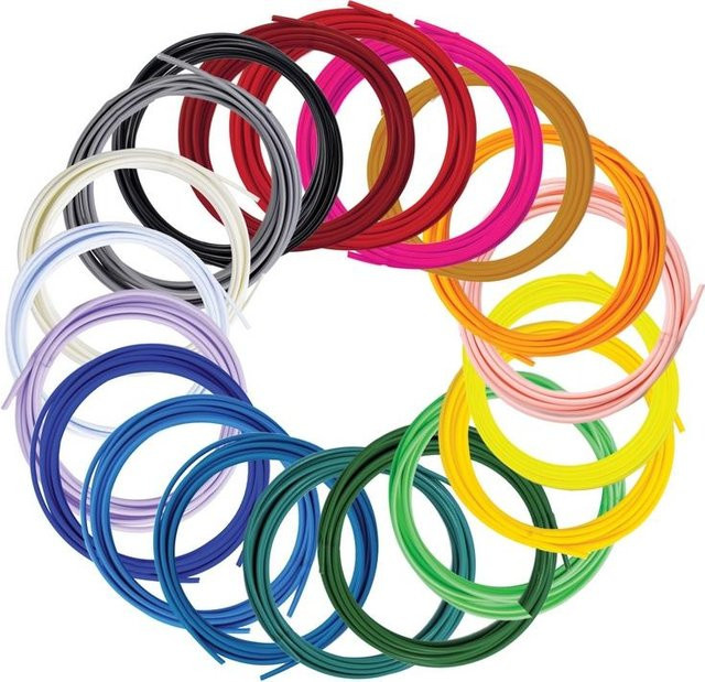 3Doodler Filament FLOW 20 PLA Nachfüllpack mit 20 Farben für FDM-Drucker - Bild 1