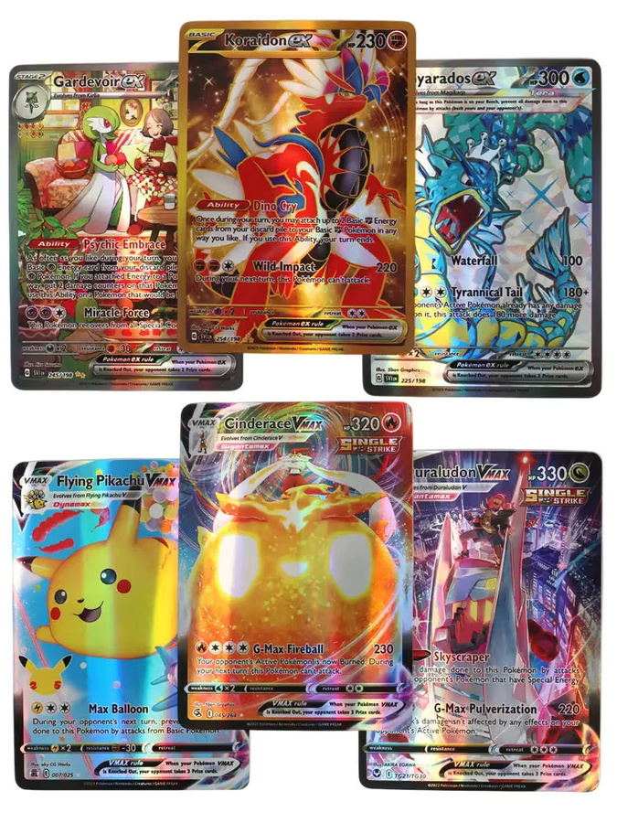 Bandai Pokémon-Sammelkarte, 100 Stück, englisch, holografisch, Arceus, Glurak, Pikachu - Bild 2