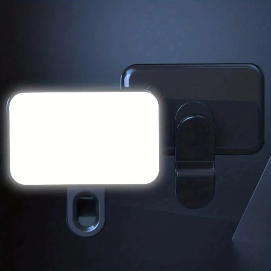 Hoopet Tragbares Mini-Selfie-Fülllicht in Schwarz, wiederaufladbar mit 3 Modi und einstellbarer Helligkeit zum Anklipsen für Telefon, Laptop und Tablet - Bild 2