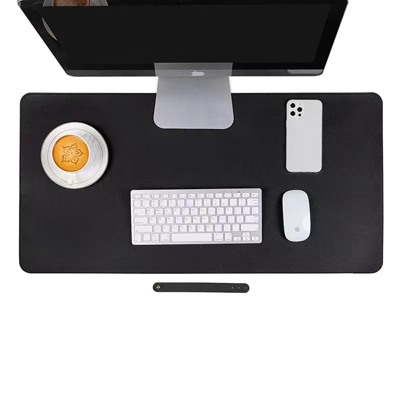 Wasserdichtes Gaming-Mauspad aus Leder in Grau für Laptop und Schreibtisch - Bild 4