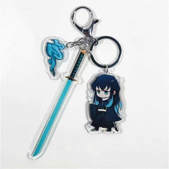 Schlüsselanhänger Anime Dämonentöter Kimetsu No Yaiba Kamado Tanjirou, White, Unisex - Bild 1