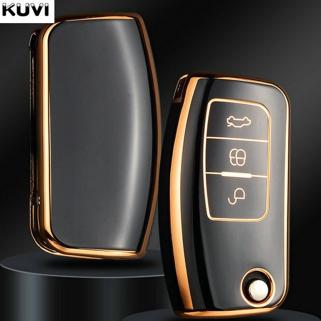 Kuvi TPU Schlüsselhülle mit 6D-Beschichtung für Ford Fiesta Focus Ecosport Kuga Escape Falcon B-Max C-Max Galaxy - Bild 1