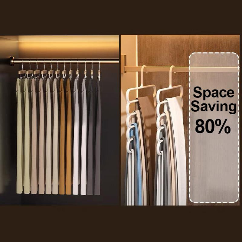 Platzsparender Hosenbügel Schrankorganizer für Hosen, Jeans, Röcke und Schals in Weiß - Bild 3