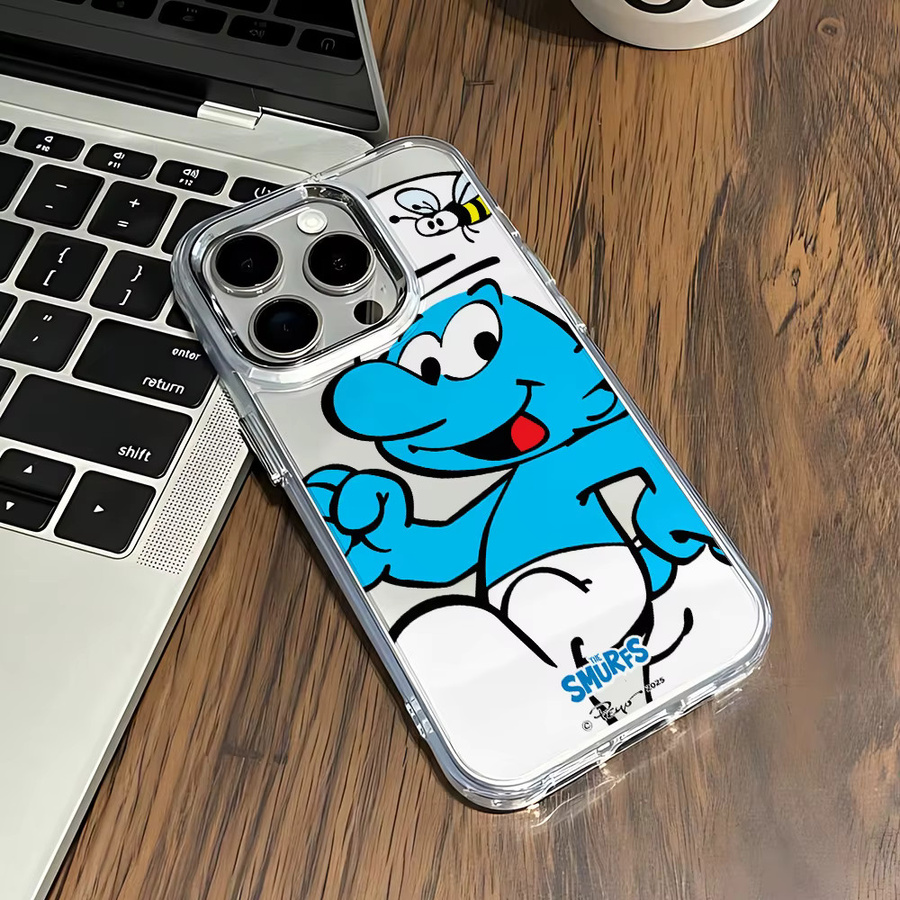 Niedliche Smurfen Handyhülle für Samsung Galaxy A57 A56 A36 A26 A06 A55 A35 A16 A54 A14 A05S A05 A73 A53 A33 4G 5G - Bild 2