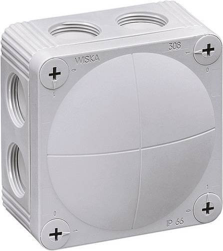 Wiska Abzweigkasten 10060400 Lichtgrau RAL 7035 IP66 B/H/T: 8,5 x 8,5 x 5,1 cm - Bild 1