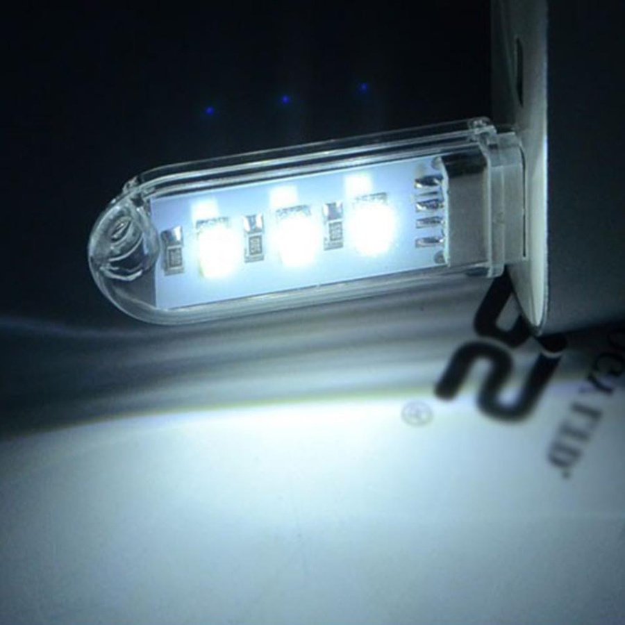 Amusedly USB LED Nachtlicht und Leselampe mit SMD 5730 LEDs in Weiß - Bild 3