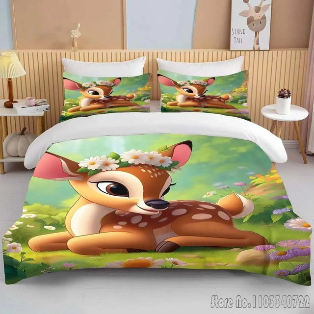 Bambi Bettwäsche-Set aus Mikrofaser mit Motiv-Print, Multicolor, B/H: 245 x 210 cm - Bild 1