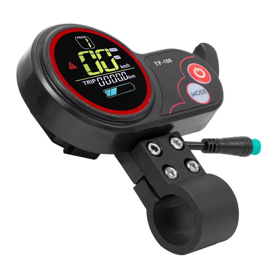 KUGOO TF-100 Instrumentendisplay mit USB-Aufladung und 5/6-poligem Kommunikations-Tachometer für Elektroroller in Schwarz - Bild 5