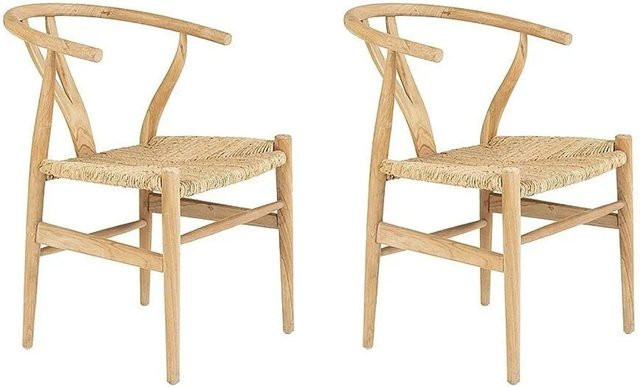 Vente-unique Stuhl Pogiana aus Teakholz in Beige mit einer Höhe von 53 cm - Bild 1