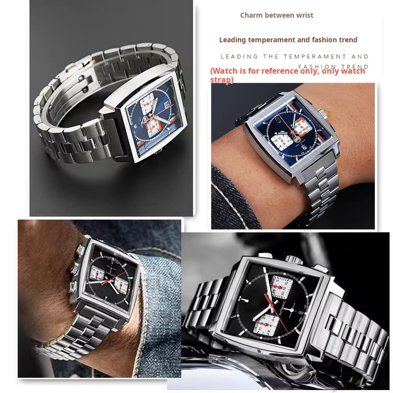 ZETHYDUM Uhrenarmband Edelstahl, Silber, 22 mm, Unisex - Bild 3