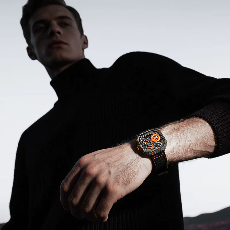AGELOCER Armbanduhr, Carbonfaser, Automatik, Schwarz, Herren - Bild 6