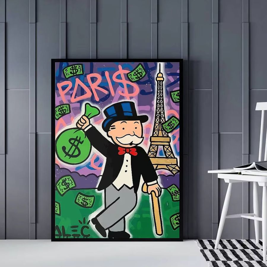 Alec Monopoly Inspiring Money Poster selbstklebender wasserfester Papieraufkleber Wanddekoration Multicolor - Bild 6