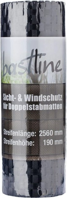 Deutsche Zauntechnik Sichtschutzstreifen Bastline Anthrazit B: 256 cm, L: 30 m - Bild 1