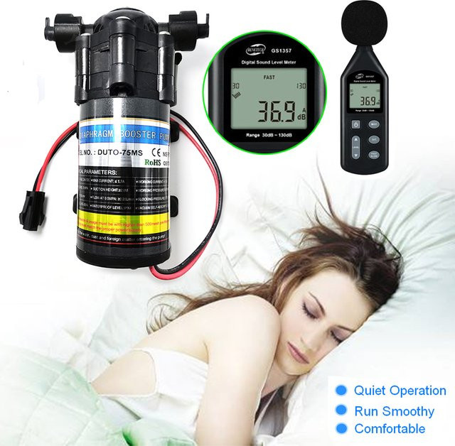 Hot Booster Silent Hochdruck-selbstansaugende Pumpe für Nebelkühlsysteme, 24 V DC, 75 Gallonen - Bild 1