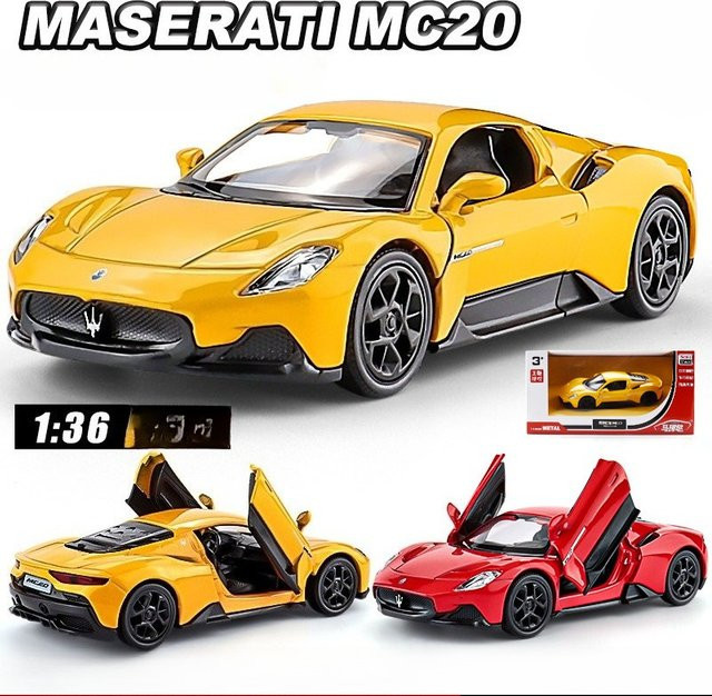 MAKEDA Maserati MC20 Sportwagenmodell, 1:36, Metall, ab 3 Jahre - Bild 1