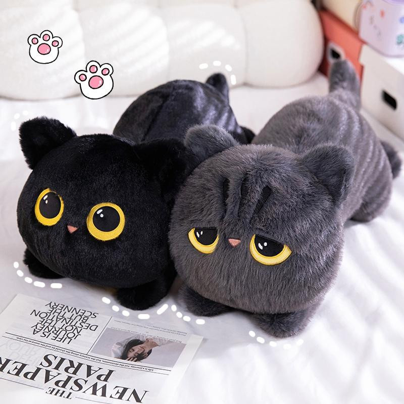 Kidsly Plüschtier Katze in Grau, weiches Cartoon Kissen für Kinder, Höhe: 50 cm - Bild 2
