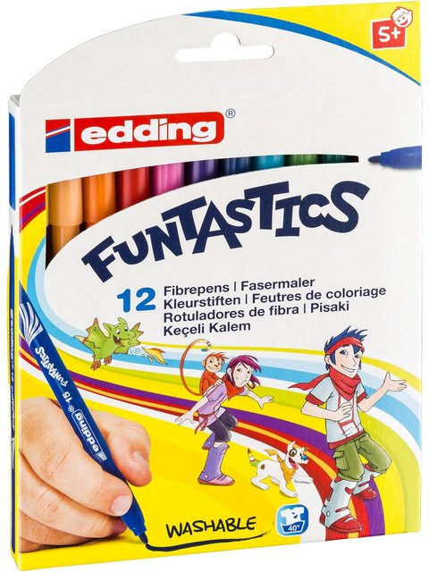 edding 15 Funtastic Kinderfasermaler Multicolor 12 Stück - Bild 1