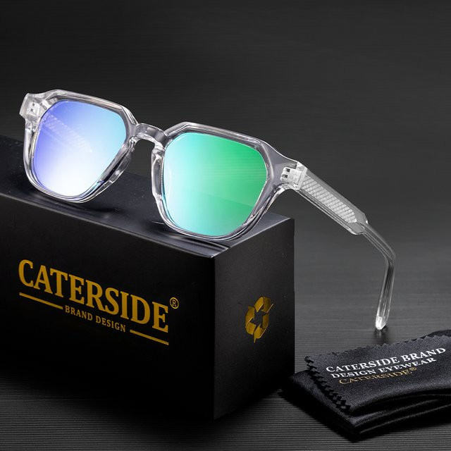 CATERSIDE CP Pin Sonnenbrille, quadratisch, Vollrand, Kunststoff, Unisex, transparent - Bild 1