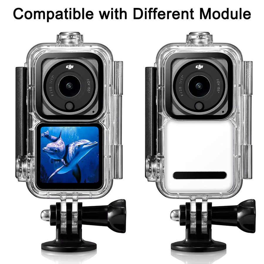 DJI Wasserdichtes Gehäuse für DJI Action 2 und DJI Osmo Action 2, transparente Unterwasser-Schutzhülle und Tauchabdeckung - Bild 3