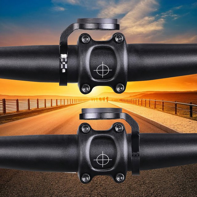 APWIKOGER MTB Fahrrad Code Meter Befestigungs Basis aus Aluminium Legierung in Schwarz für Garmin, Wahoo, Bryton, XOSS und iGPSPORT - Bild 1