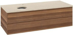 V&B Waschtischunterschrank Antao ohne Frontstruktur, Farbe Weiß, B/T/H: 120 x 36 x 50 cm - Bild 1