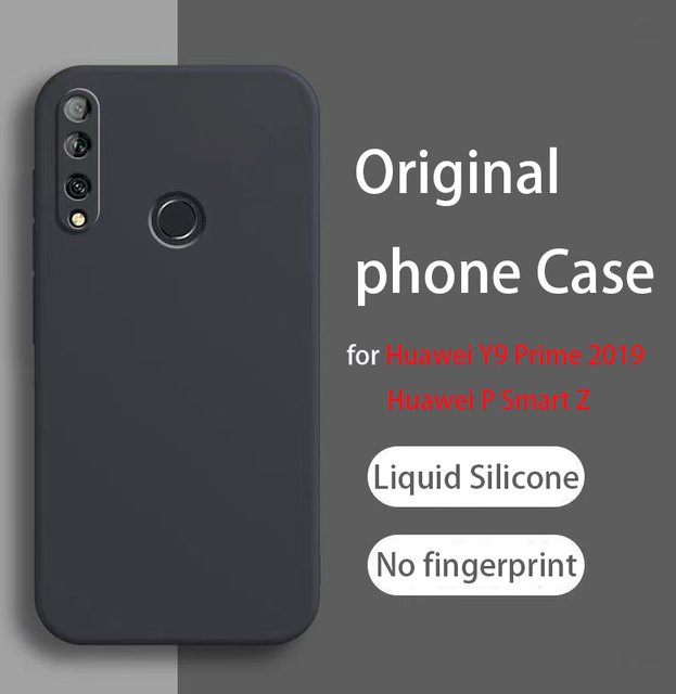 Stoßfeste Silikon-Handyhülle mit mattem Finish für Huawei P Smart Z und Huawei Y9 Prime 2019 in Schwarz oder Weiß - Bild 1